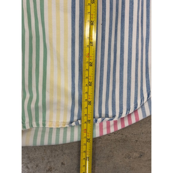 Nautica Multicolor Striped Long Sleeve Button Down Shirt Mens Large - Picture 6 of 11